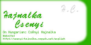 hajnalka csenyi business card