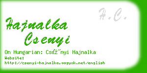 hajnalka csenyi business card